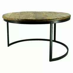 BAUHAUS Beistelltisch Ø X H: 63 X 38 Cm, Mangoholz