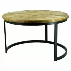 BAUHAUS Beistelltisch Ø X H: 77 X 42 Cm, Mangoholz