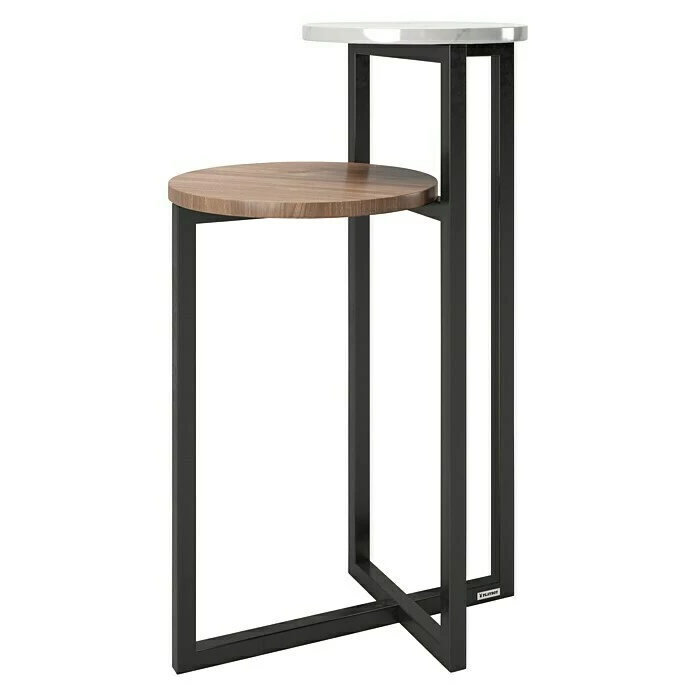 BAUHAUS Phönix Playboy Beistelltisch Cheryl L X B X H: 49 X 49 X 80 Cm, Nussbaum, Anzahl Böden: 2 Stk. 3 BAUHAUS Phönix Playboy Beistelltisch Cheryl L X B X H: 49 X 49 X 80 Cm, Nussbaum, Anzahl Böden: 2 Stk. – Bild 3