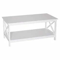 BAUHAUS Phönix Couchtisch Country L X B X H: 50 X 100 X 45 Cm, Weiß