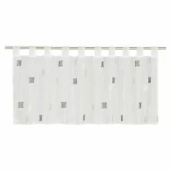 BAUHAUS Elbersdrucke Bistrogardine Quadro 140 X 48 Cm, 100 % Polyester, Schwarz/Weiß