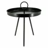 BAUHAUS Beistelltisch Mit Griff Ø X H: 40 X 60 Cm, Schwarz, Metall