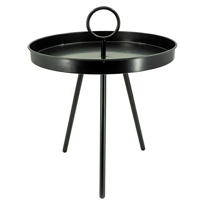 BAUHAUS Beistelltisch Mit Griff Ø X H: 40 X 60 Cm, Schwarz, Metall 1 BAUHAUS Beistelltisch Mit Griff Ø X H: 40 X 60 Cm, Schwarz, Metall
