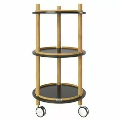 BAUHAUS Phönix Playboy Beistelltisch Carly Ø X H: 40 X 79,8 Cm, Schwarz, Anzahl Böden: 3 Stk.