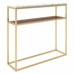 BAUHAUS Phönix Playboy Beistelltisch Candy L X B X H: 30 X 105 X 95 Cm, Gold