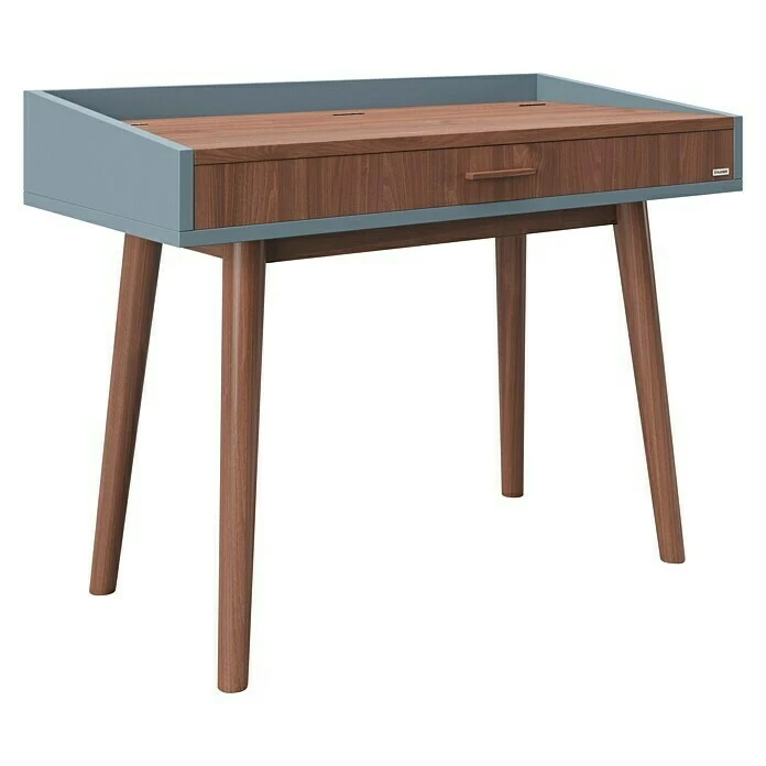 BAUHAUS Phönix Playboy Schminktisch Henriette L X B X H: 50 X 100 X 75 Cm, Nussbaum, Spiegel 2 BAUHAUS Phönix Playboy Schminktisch Henriette L X B X H: 50 X 100 X 75 Cm, Nussbaum, Spiegel – Bild 2