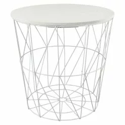 BAUHAUS Beistelltisch Ø X H: 39 X 38,5 Cm, Mitteldichte Holzfaserplatte (MDF), Weiß