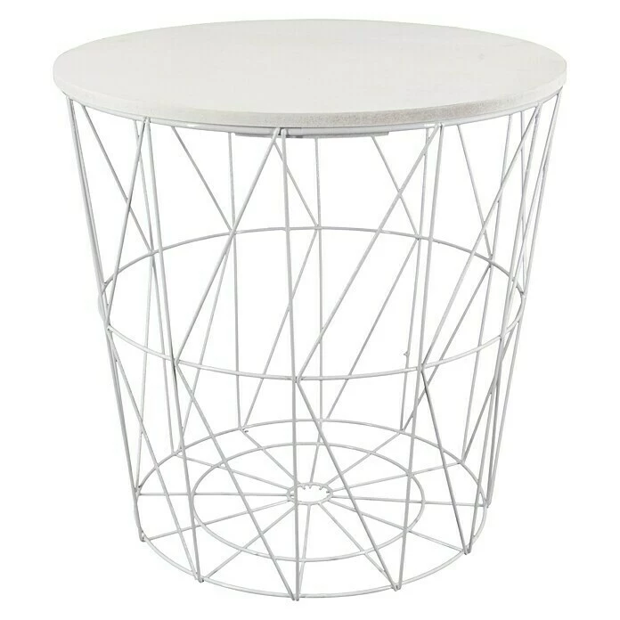 BAUHAUS Beistelltisch Ø X H: 39 X 38,5 Cm, Mitteldichte Holzfaserplatte (MDF), Weiß 1 BAUHAUS Beistelltisch Ø X H: 39 X 38,5 Cm, Mitteldichte Holzfaserplatte (MDF), Weiß