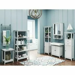 BAUHAUS Phönix Country Beistelltisch L X B X H: 40 X 44 X 60 Cm, Weiß -BAUHAUS 12 1212