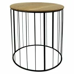 BAUHAUS Beistelltisch Rund Ø X H: 40 X 50 Cm, Holz, Braun