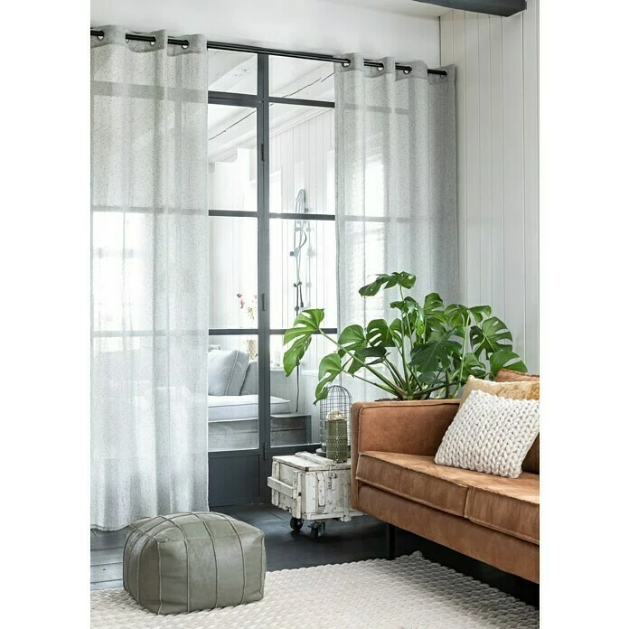 BAUHAUS Elbersdrucke Ösenschal Elba Grau, 100% Polyester 2 BAUHAUS Elbersdrucke Ösenschal Elba Grau, 100% Polyester – Bild 2