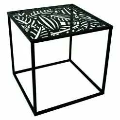 BAUHAUS 60 BAUHAUS Beistelltisch Blätter 30 X 30 X 30 Cm, Schwarz, Metall