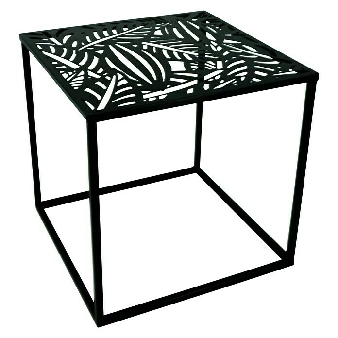 BAUHAUS Beistelltisch Blätter 30 X 30 X 30 Cm, Schwarz, Metall 1 BAUHAUS Beistelltisch Blätter 30 X 30 X 30 Cm, Schwarz, Metall