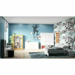 BAUHAUS Phönix Wandschreibtisch Milano L X B X H: 20 X 81 X 128,5 Cm, Natur/Weiß -BAUHAUS 12 1285