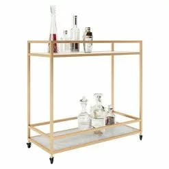 BAUHAUS Phönix Playboy Servierwagen Ginger L X B X H: 40 X 90 X 87 Cm, Gold, Anzahl Böden: 2 Stk.