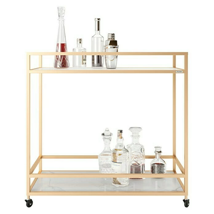 BAUHAUS Phönix Playboy Servierwagen Ginger L X B X H: 40 X 90 X 87 Cm, Gold, Anzahl Böden: 2 Stk. 2 BAUHAUS Phönix Playboy Servierwagen Ginger L X B X H: 40 X 90 X 87 Cm, Gold, Anzahl Böden: 2 Stk. – Bild 2