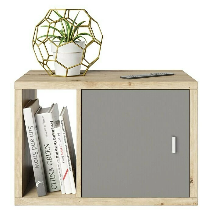 BAUHAUS Phönix Fortuna Beistelltisch L X B X H: 34 X 58 X 39,2 Cm, Eiche, Mit Türeinsatz 1 BAUHAUS Phönix Fortuna Beistelltisch L X B X H: 34 X 58 X 39,2 Cm, Eiche, Mit Türeinsatz