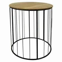 BAUHAUS Beistelltisch Rund Ø X H: 35 X 45 Cm, Holz, Braun