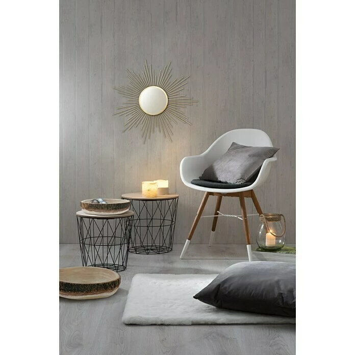 BAUHAUS Beistelltisch Ø X H: 39 X 39 Cm, Mitteldichte Holzfaserplatte (MDF), Hellbraun 2 BAUHAUS Beistelltisch Ø X H: 39 X 39 Cm, Mitteldichte Holzfaserplatte (MDF), Hellbraun – Bild 2