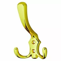 BAUHAUS Garderobenhaken Ausstattung: 3 Haken, Lochabstand: 20 Mm, Vermessingt Poliert