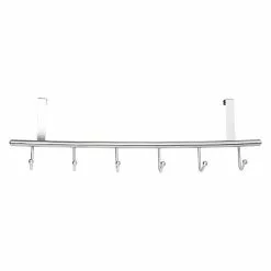 BAUHAUS Portaferm Wand- & Türgarderobenleiste Anzahl Haken: 6 Stk., Edelstahl, Grau