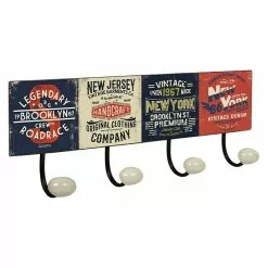 BAUHAUS Nesu Garderobenleiste New York L X B X H: 400 X 155 X 70 Mm, Anzahl Haken: 4 Stk.