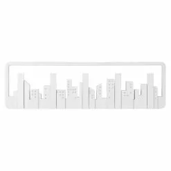 BAUHAUS Umbra Garderobenleiste Skyline L X B X H: 49,5 X 2,5 X 15,2 Cm, Anzahl Haken: 5 Stk., Weiß