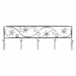 BAUHAUS Siro Garderobenleiste 2165-260ZN1JE 7 L X B X H: 260 X 90 X 50 Mm, Anzahl Haken: 5 Stk., Silber