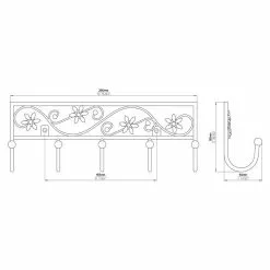 BAUHAUS Siro Garderobenleiste 2165-260ZN1JE 7 L X B X H: 260 X 90 X 50 Mm, Anzahl Haken: 5 Stk., Silber -BAUHAUS 12 1451