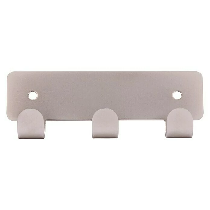 BAUHAUS Siro Hakenleiste L X H: 114 X 41 Mm, Anzahl Haken: 3 Stk., Vernickelt 2 BAUHAUS Siro Hakenleiste L X H: 114 X 41 Mm, Anzahl Haken: 3 Stk., Vernickelt – Bild 2