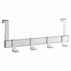 BAUHAUS Siro Türgarderobe 1443 Chrom L X H: 404 X 51 Mm, Anzahl Haken: 4 Stk., Verchromt