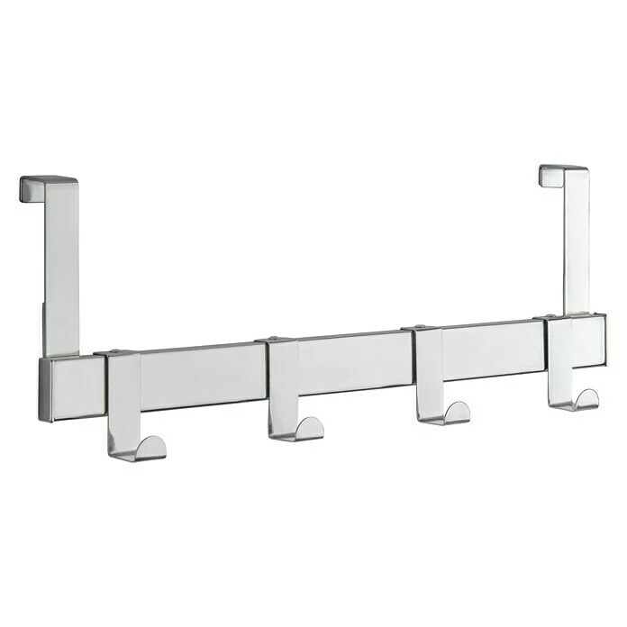 BAUHAUS Siro Türgarderobe 1443 Chrom L X H: 404 X 51 Mm, Anzahl Haken: 4 Stk., Verchromt 1 BAUHAUS Siro Türgarderobe 1443 Chrom L X H: 404 X 51 Mm, Anzahl Haken: 4 Stk., Verchromt