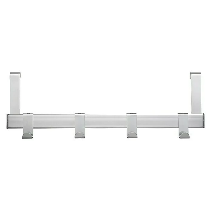 BAUHAUS Siro Türgarderobe 1443 Chrom L X H: 404 X 51 Mm, Anzahl Haken: 4 Stk., Verchromt 2 BAUHAUS Siro Türgarderobe 1443 Chrom L X H: 404 X 51 Mm, Anzahl Haken: 4 Stk., Verchromt – Bild 2