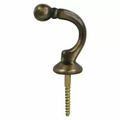 BAUHAUS Möbelhaken Länge: 38 Mm, Braun, Messing