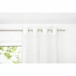 BAUHAUS Ösenschal Dot B X H: 135 X 300 Cm, 100 % Polyester, Weiß