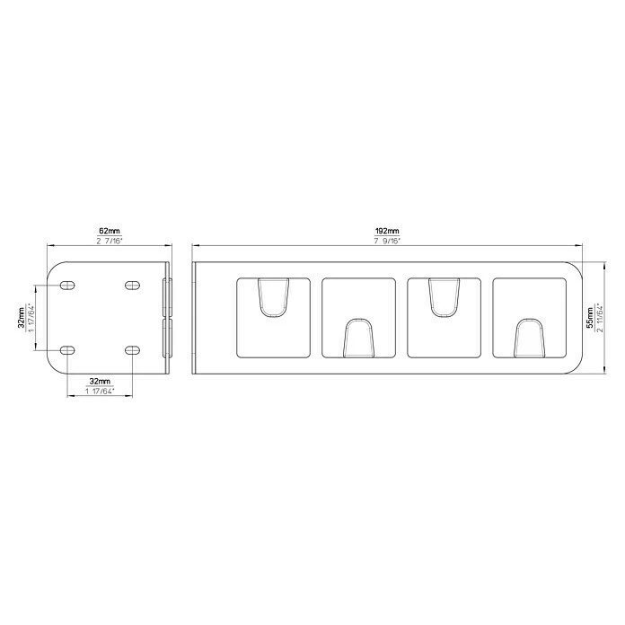 BAUHAUS Siro Kleiderlüfter L X B X H: 62 X 55 X 192 Mm 5 BAUHAUS Siro Kleiderlüfter L X B X H: 62 X 55 X 192 Mm – Bild 5