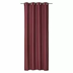 BAUHAUS Elbersdrucke Ösenschal Lino Bordeaux, 140 X 255 Cm, 100 % Polyester