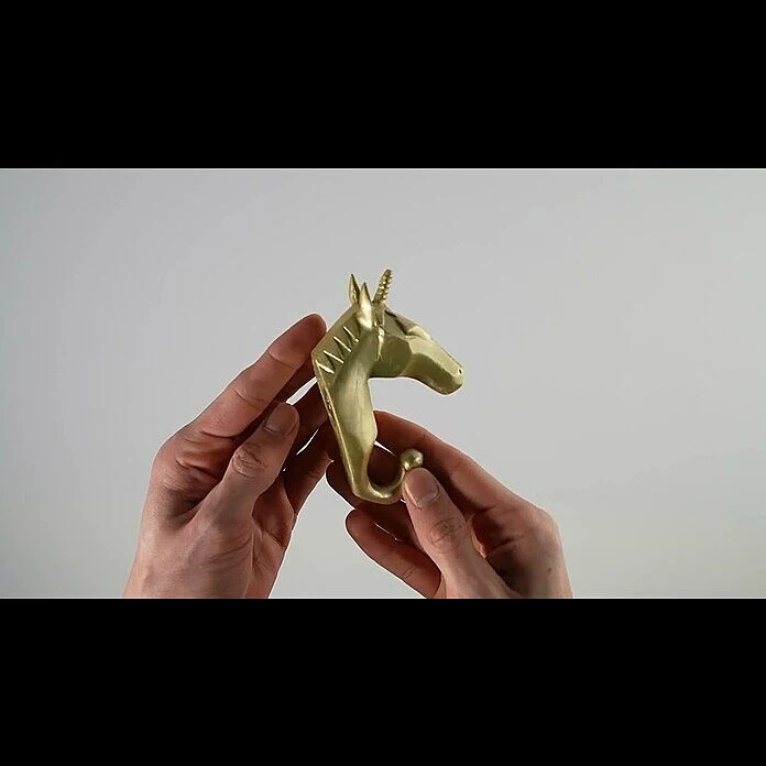 BAUHAUS Garderobenhaken Einhorn L X B X H: 4 X 7 X 12 Cm, Gold 3 BAUHAUS Garderobenhaken Einhorn L X B X H: 4 X 7 X 12 Cm, Gold – Bild 3