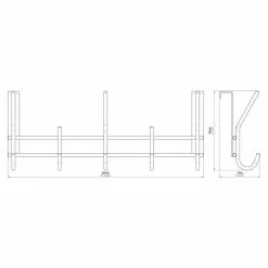 BAUHAUS Siro Türgarderobe 2257 Edelstahl L X H: 340 X 151 Mm, Anzahl Haken: 5 Stk. -BAUHAUS 12 1579