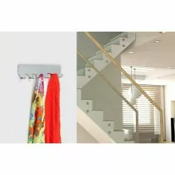 BAUHAUS Siro Garderobenleiste 2178-240ZN1KV1S L X B X H: 240 X 41 X 16 Mm, Anzahl Haken: 6 Stk., Silber -BAUHAUS 12 1585