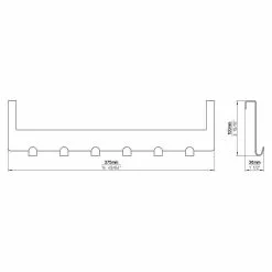 BAUHAUS Siro Türgarderobe 1977 Metall Chrom L X H: 375 X 100 Mm, Anzahl Haken: 6 Stk. 9 BAUHAUS Siro Türgarderobe 1977 Metall Chrom L X H: 375 X 100 Mm, Anzahl Haken: 6 Stk. -BAUHAUS 12 1611