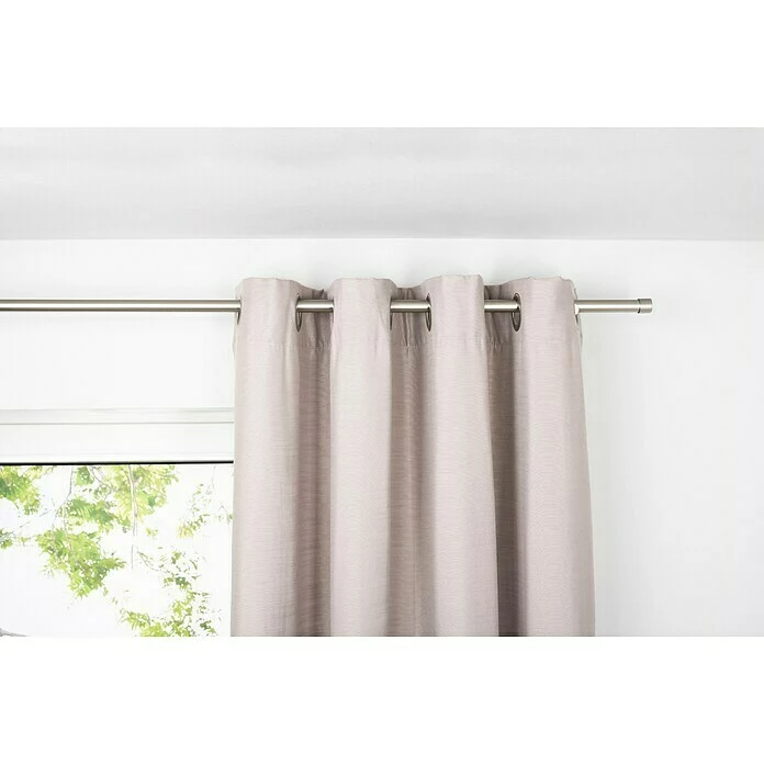 BAUHAUS Ösenschal Leinen-Look B X H: 135 X 300 Cm, 100 % Polyester, Cappucino 2 BAUHAUS Ösenschal Leinen-Look B X H: 135 X 300 Cm, 100 % Polyester, Cappucino – Bild 2