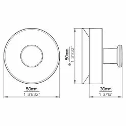 BAUHAUS Siro Garderobenhaken L X B X H: 50 X 50 X 30 Mm, Anzahl Haken: 1 Stk., Bronze -BAUHAUS 12 1653
