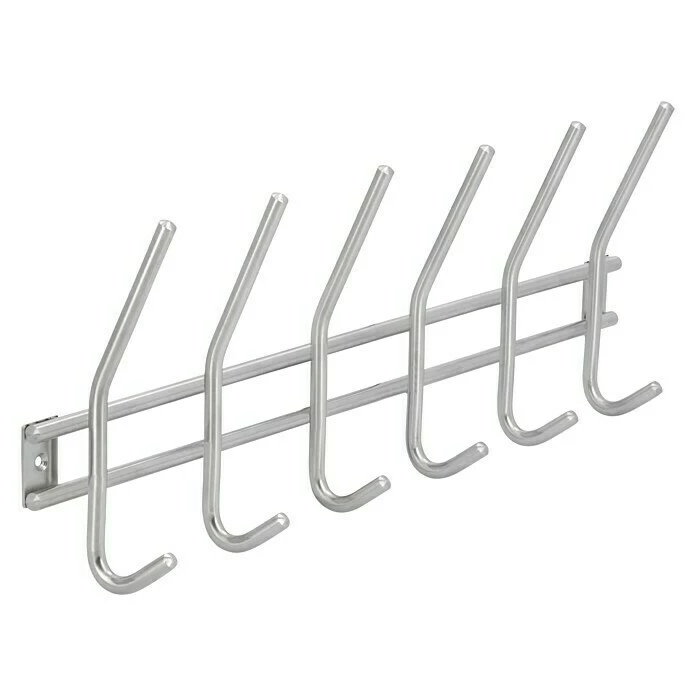 BAUHAUS Siro Garderobenleiste 2196-460N1V L X B X H: 460 X 160 X 50 Mm, Anzahl Haken: 6 Stk. 2 BAUHAUS Siro Garderobenleiste 2196-460N1V L X B X H: 460 X 160 X 50 Mm, Anzahl Haken: 6 Stk. – Bild 2