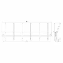 BAUHAUS Siro Garderobenleiste 2196-460N1V L X B X H: 460 X 160 X 50 Mm, Anzahl Haken: 6 Stk. 10 BAUHAUS Siro Garderobenleiste 2196-460N1V L X B X H: 460 X 160 X 50 Mm, Anzahl Haken: 6 Stk. -BAUHAUS 12 1658
