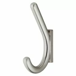 BAUHAUS Mantelhaken Ausstattung: 1 Haken, Lochabstand: 32 Mm, Vernickelt Matt, Rund