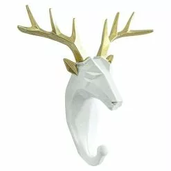 BAUHAUS Garderobenhaken Rentier L X B X H: 16 X 6,2 X 17 Cm, Weiß