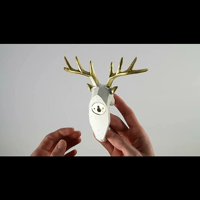 BAUHAUS Garderobenhaken Rentier L X B X H: 16 X 6,2 X 17 Cm, Weiß 3 BAUHAUS Garderobenhaken Rentier L X B X H: 16 X 6,2 X 17 Cm, Weiß – Bild 3