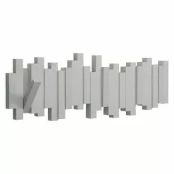 BAUHAUS Umbra Garderobenleiste L X B X H: 49,2 X 3 X 18 Cm, Anzahl Haken: 5 Stk., Grau