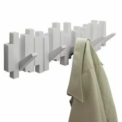 BAUHAUS Umbra Garderobenleiste L X B X H: 49,2 X 3 X 18 Cm, Anzahl Haken: 5 Stk., Grau -BAUHAUS 12 1728